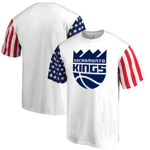 Men's Sacramento Kings Fanatics Branded Stars & Stripes T-Shirt White FengYun,We sell and wholesale Men's Sacramento Kings Fanatics Branded Stars & Stripes T-Shirt White FengYun on line form chian!